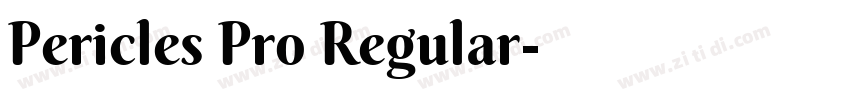 Pericles Pro Regular字体转换